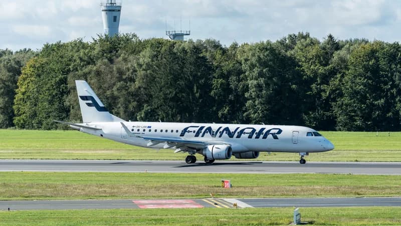 Finnair passenger aircraft representing its stronger half-year performance in 2026
