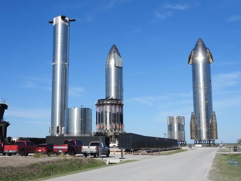 SpaceX Starship rocket prepared for a test flight in Texas